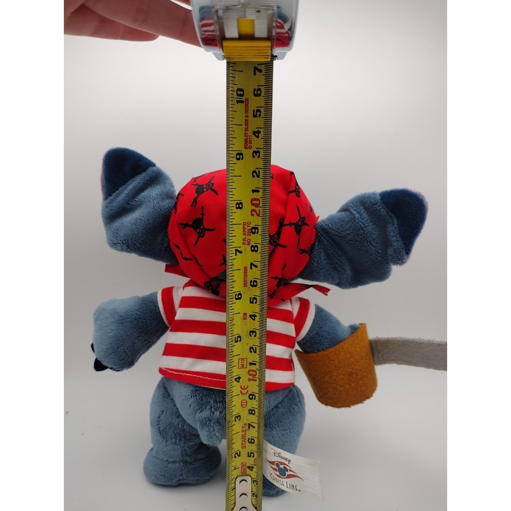 Disney Parks Cruise Line Pirates Of The Caribbean Stitch Plush Eye Patch 10" - Picture 6 of 6